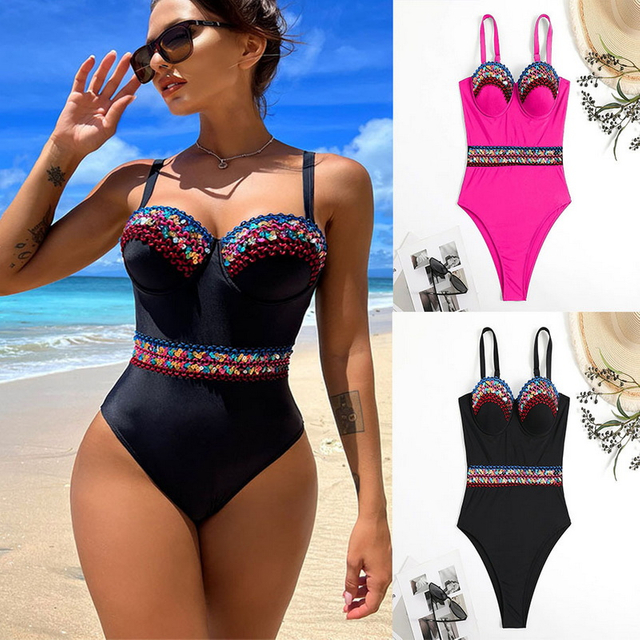 2025 New Western Style Bikini – Push-Up Strappy Backless One-Piece Swimsuit