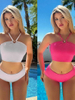 New Sexy Hollow Halter Bikini Set - Two-Piece Beach Swimsuit