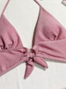 New Sexy Three-Piece Bikini Set - Solid Color Tie Beachwear for Vacation and Hot Springs