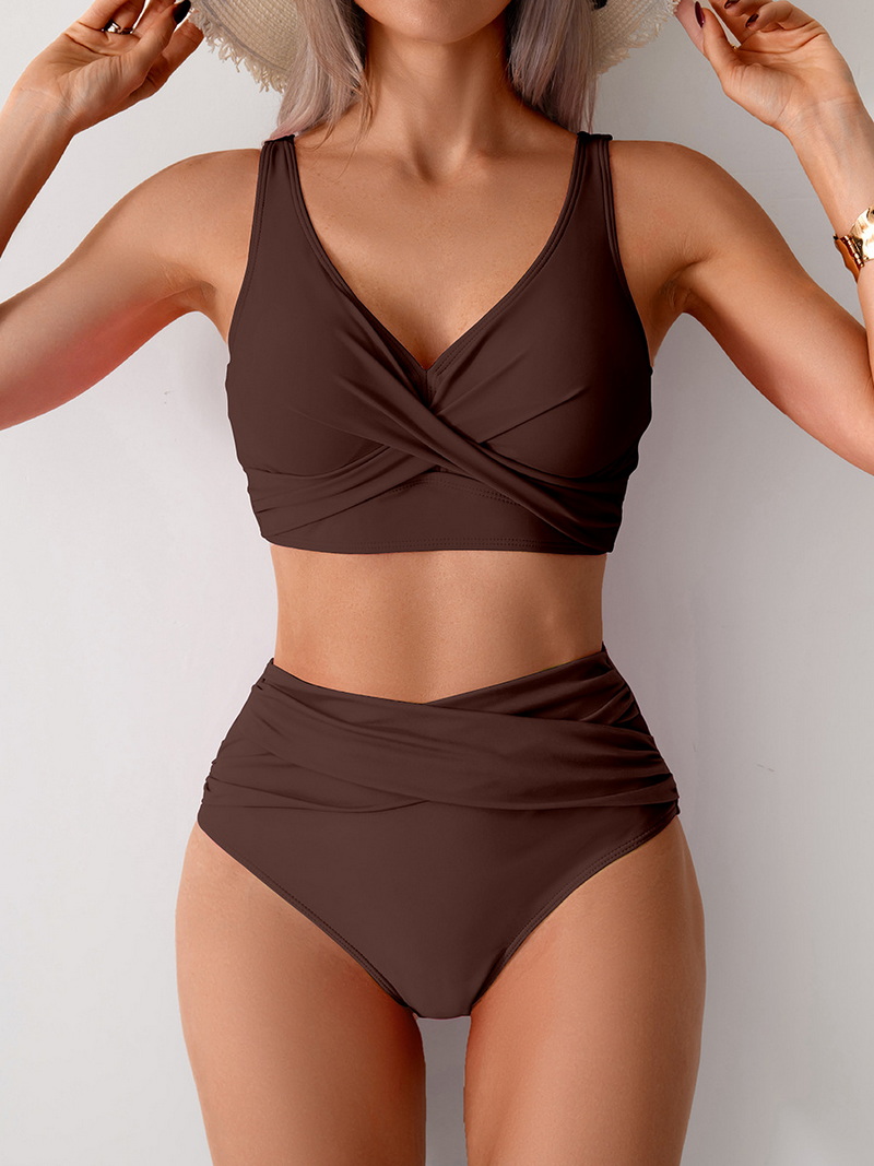 2025 Sexy Two-Piece Bikini Set - High-Waisted European Style Swimwear_04