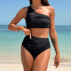 2025 One-Shoulder Two-Piece Swimsuit - Sexy Quick-Dry European Bikini