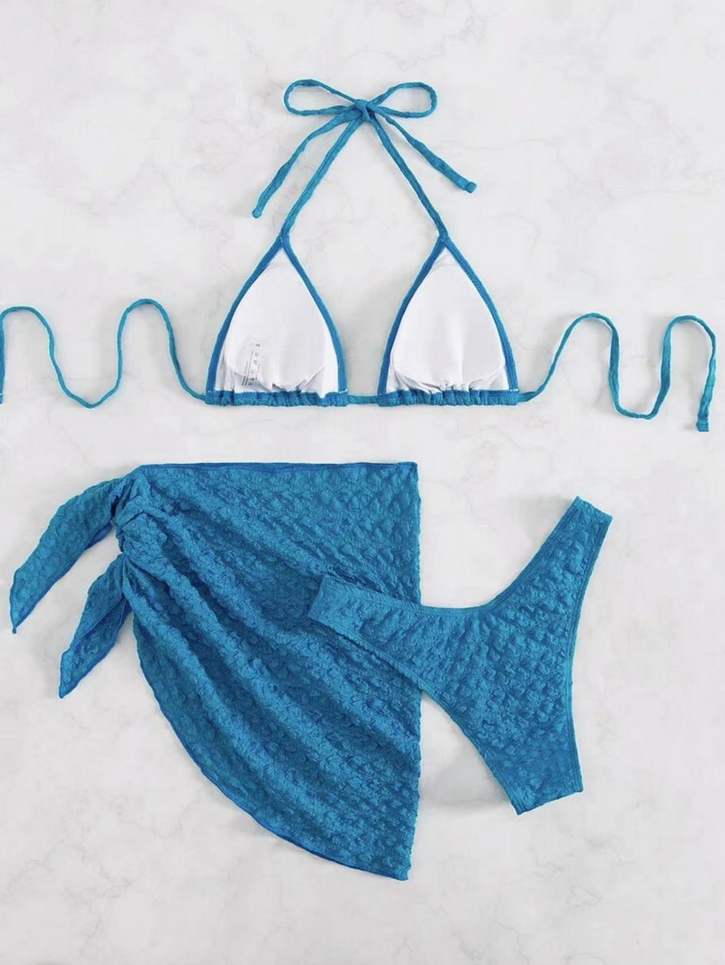 Sexy Three-Piece Mesh Bikini Set - INS Style Beachwear for Women_7