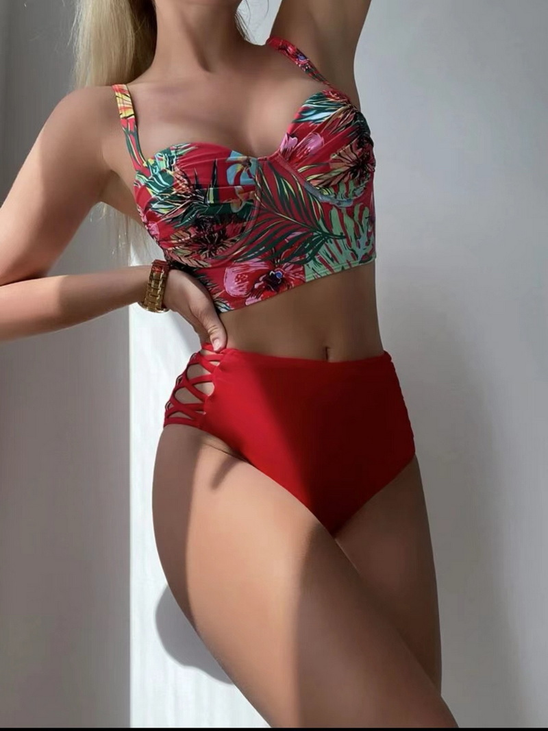 Sexy Underwire Printed Bikini - Hot Seller Two-Piece Wholesale Swimwear