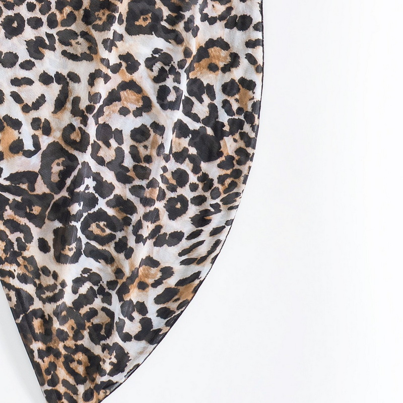 Custom Western Style Swimsuit &ndash; Long Sleeve Front Zip One-Piece with Leopard Print Cover-Up_1
