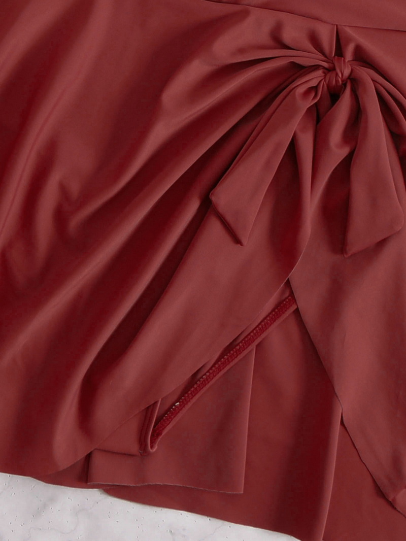 2025 Skirted One-Piece Swimsuit - Modest Plus Size European Hot Spring Style_14