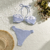 Sexy Striped Two-Piece Bikini - Beach Vacation Women's Swimwear