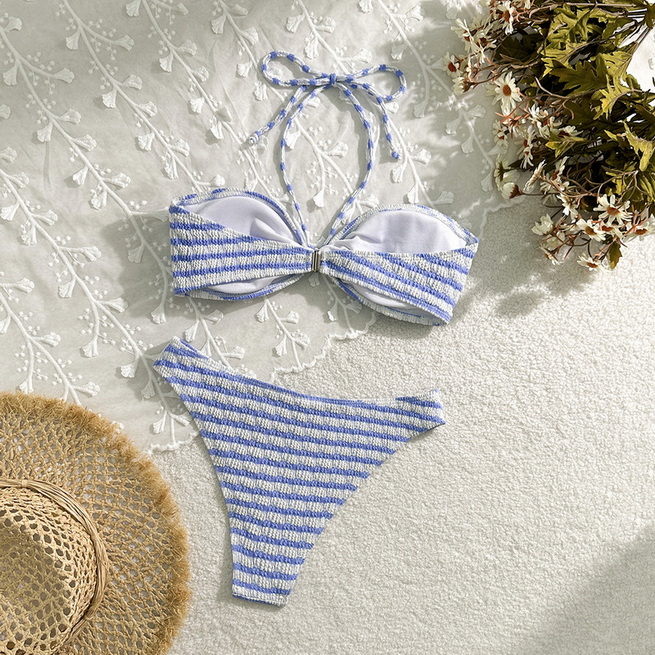 Sexy Striped Two-Piece Bikini - Beach Vacation Women's Swimwear