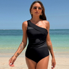 2025 One-Shoulder Lace Swimsuit - European Sports Style One-Piece Bikini In Stock