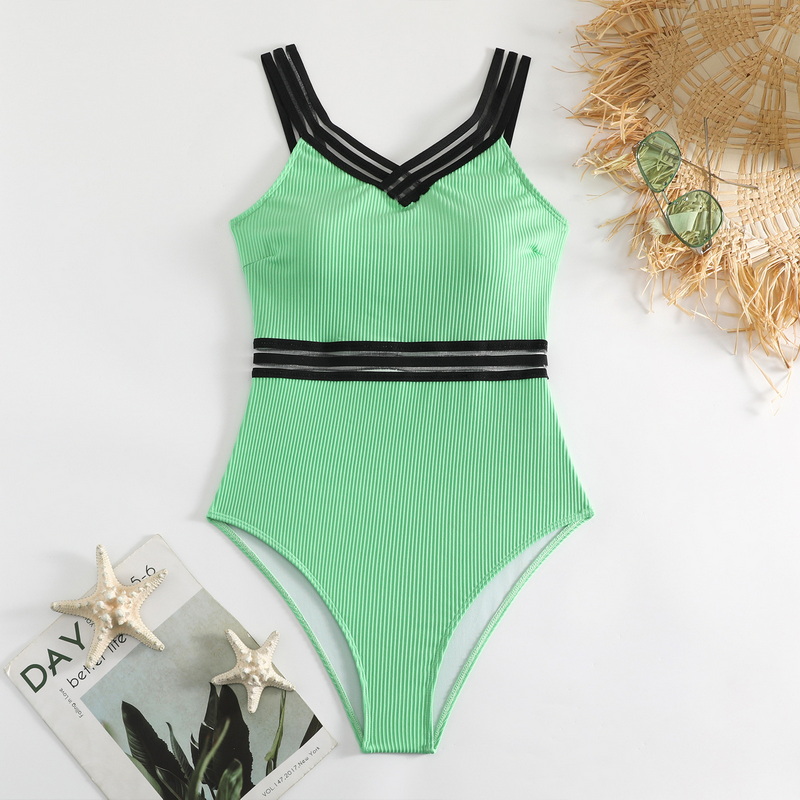 New European One-Piece Swimsuit for Women - Sports Quick-Dry Bikini with Webbing Straps_29