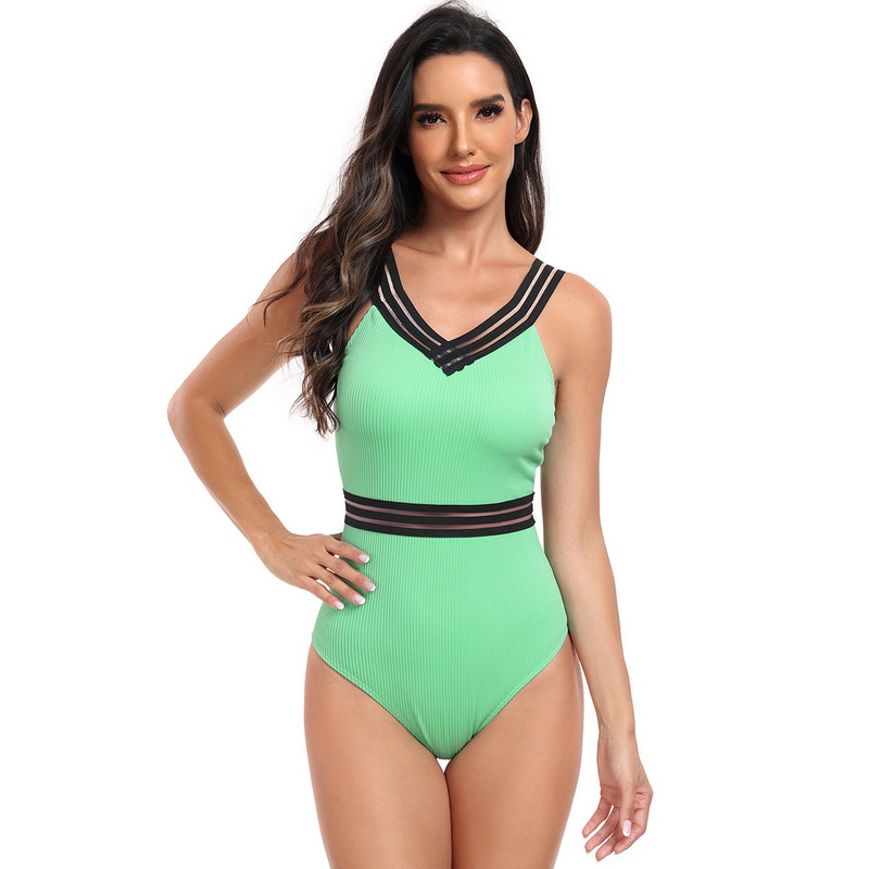 New European One-Piece Swimsuit for Women - Sports Quick-Dry Bikini with Webbing Straps_20