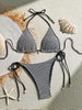 2025 Sexy Mesh Shell Halter Bikini For Women European Beach Vacation