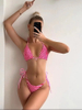 Sexy Striped Tie Bikini - Heart Detail INS Style Swimwear
