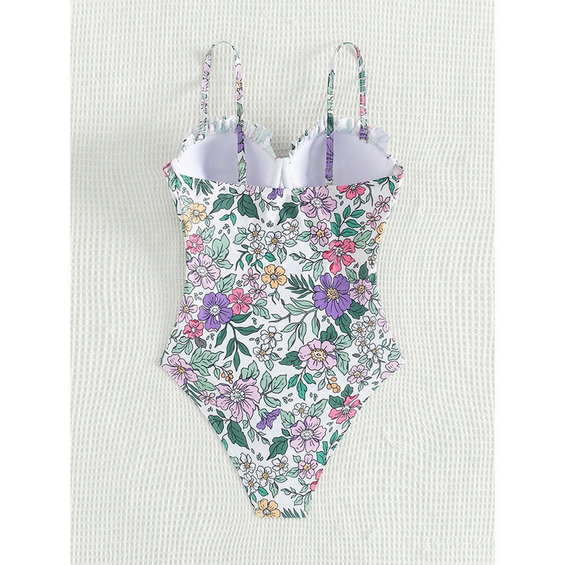 2025 Digital Print One-Piece Swimsuit With Strappy Bow Design_06