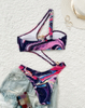 European Cut-Out One-Shoulder Monokini With Metal Ring Design