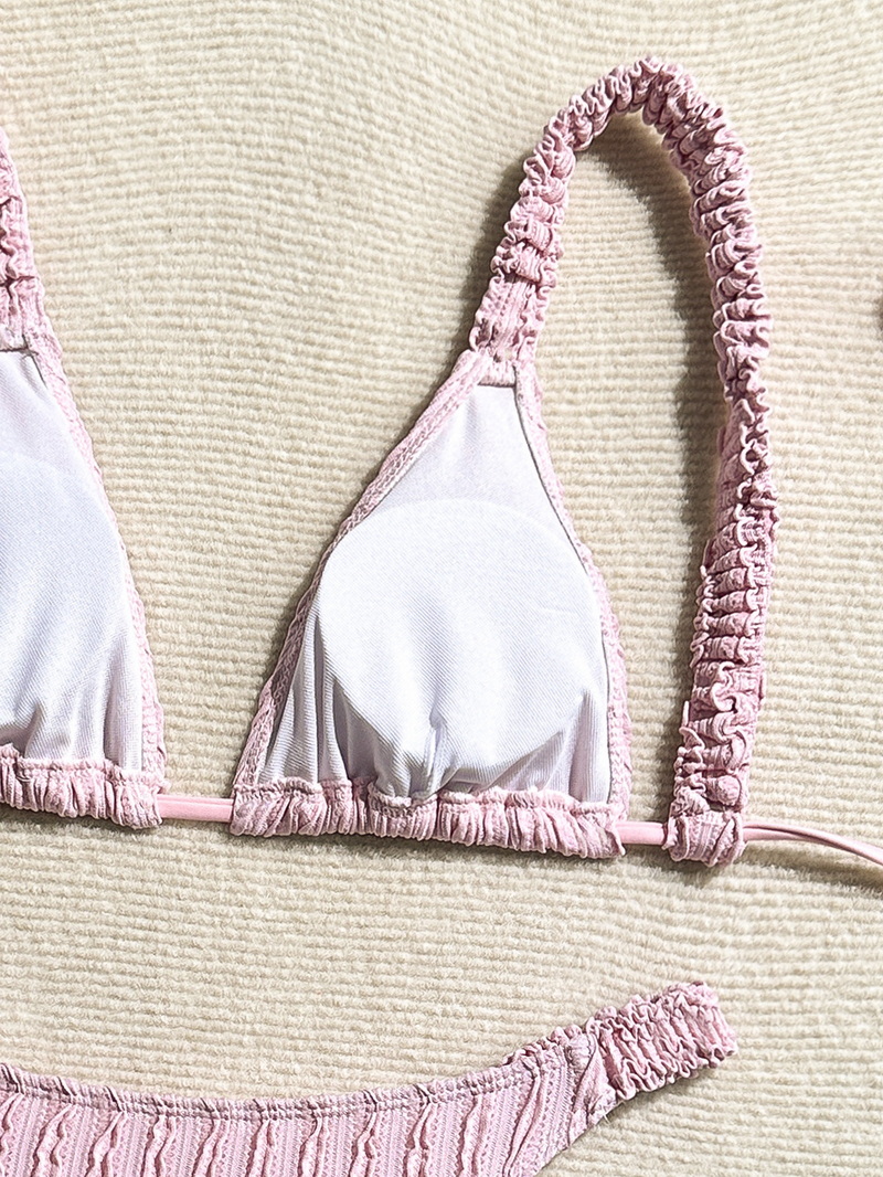 Solid Color Sexy Bikini - INS Style Women's Beach Swimwear