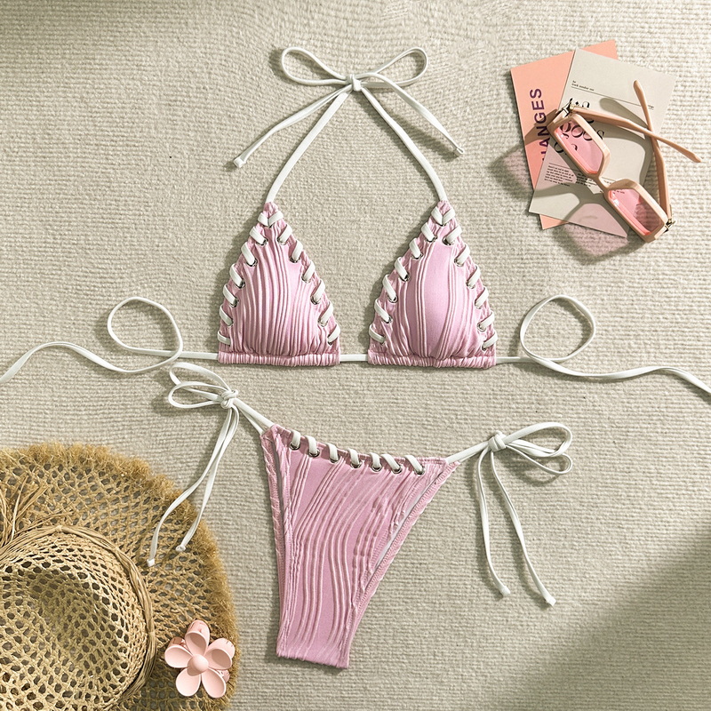 Summer Sexy Solid Color Bikini - INS Style Women's Vacation Swimwear