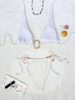 2025 New Solid Tie Bikini Set With Sexy European Style And Metal Accents