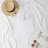 2025 New Ins-Style European One-Piece Swimsuit With Strappy Halter And Cut-Out Design