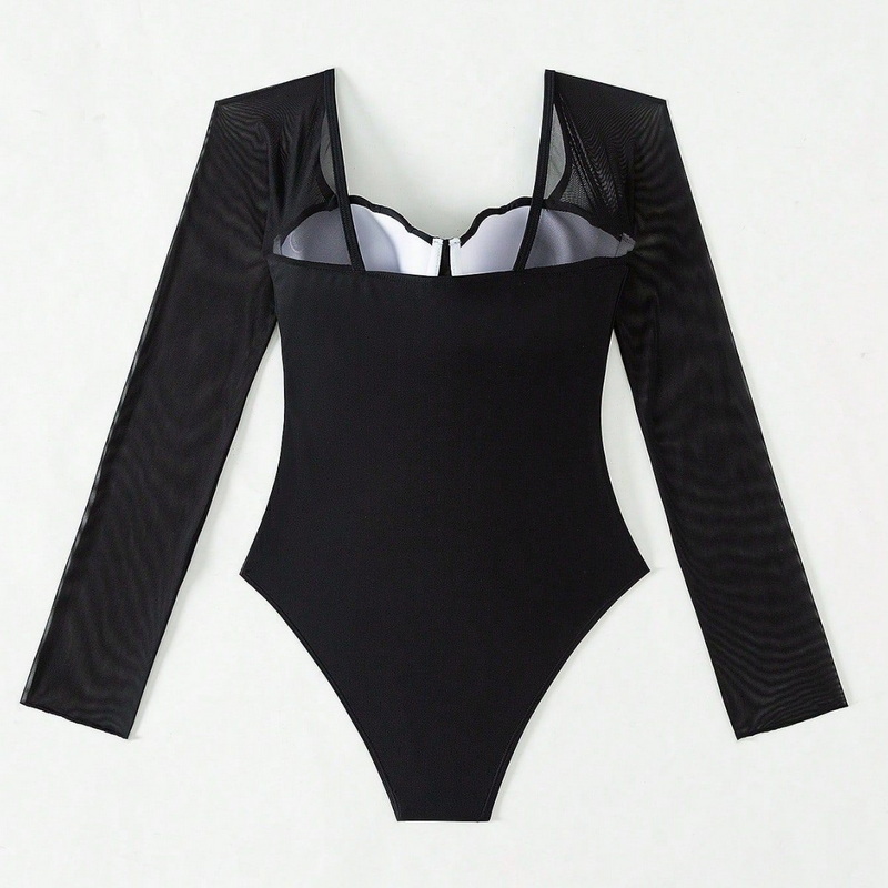 2025 New European One-Piece Swimsuit With Backless Print Bikini And Cover-Up Two-Piece Set