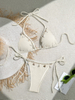2025 New Shell Triangle Bikini Set - Halter Tie-Up Sexy Swimsuit for Women