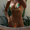 2025 Sexy Floral Bikini – Western Style Tie Back Swimsuit for a High-End Look