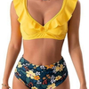 2025 New Women's Swimsuit – Western Style Ruffled Bikini with Push-Up Support