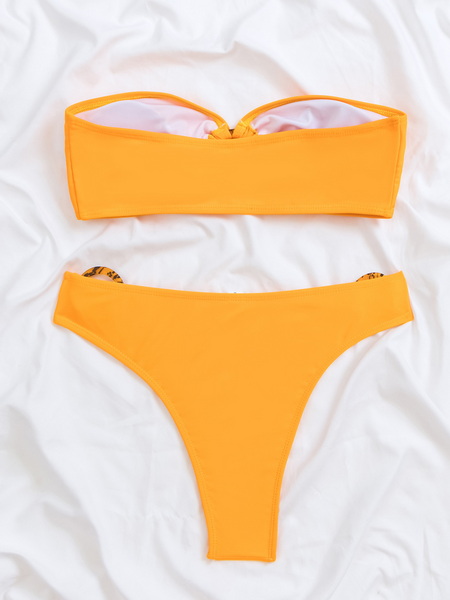 2025 Women's Two-Piece Bikini Set Sexy Solid Color European and American Swimsuit_8