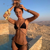 Metal Three-Ring Bikini Sexy Tie-Up Printed Two-Piece European Fashion