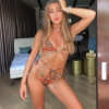 Metal Three-Ring Bikini Sexy Tie-Up Printed Two-Piece European Fashion