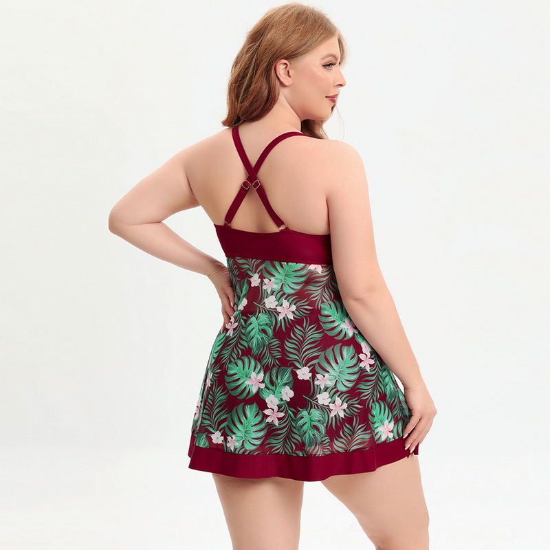 New European Big Size Women's Bikini Swimwear with Boyshorts