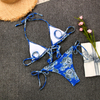 New Sexy Three-Ring Tie Printed Bikini Two-Piece Swimsuit For Women