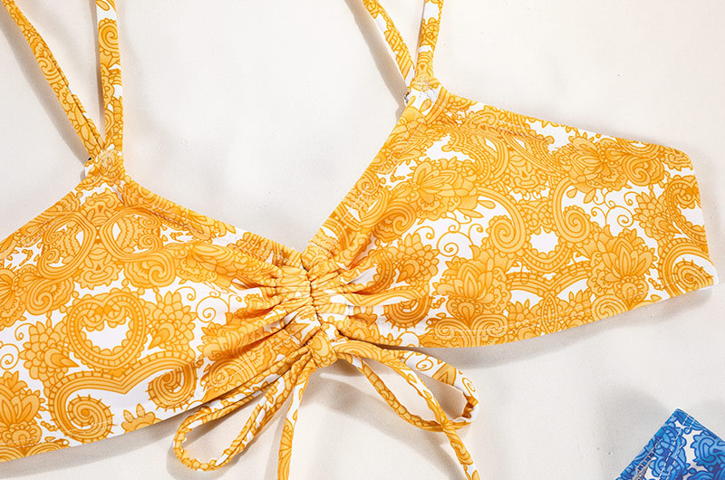 Strappy Printed Tie Bikini Sexy Two-Piece Swimsuit For Women New Color_05
