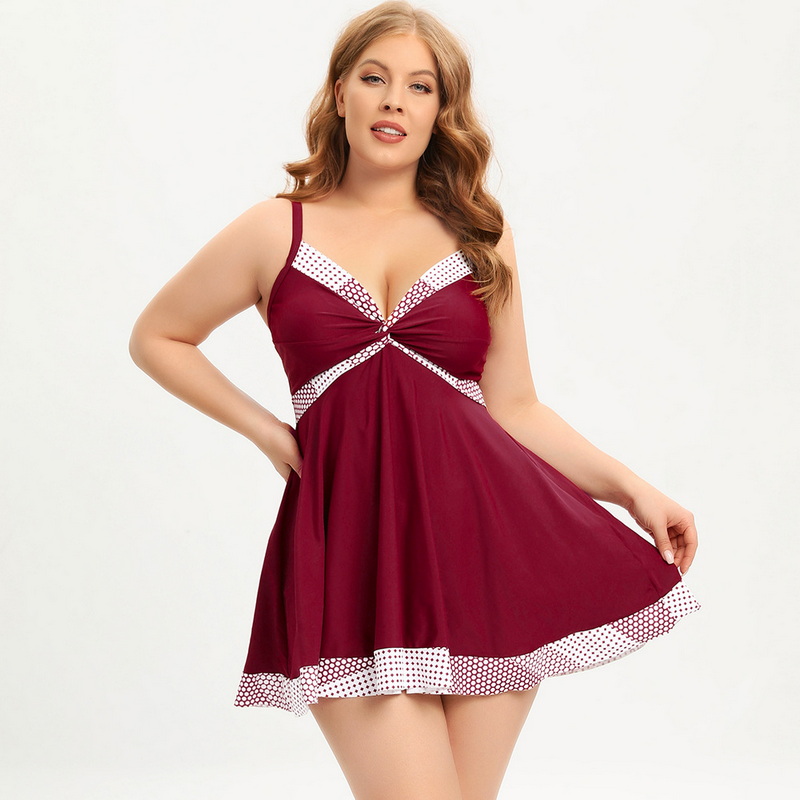 2025 Plus Size Women's New European Conservative Swimwear Spa Boyshorts