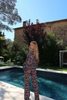 Ocean Print Bikini Set For Women Sexy Backless Tie-Up Two-Piece Beachwear