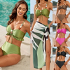 2025 New Beaded Tie Three-Piece Bikini Set Hot-Selling Bikini Swimwear