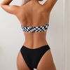 New Western Style Bikini – Sexy Geometric Bandeau High Cut Twist Front Swimsuit