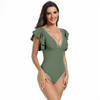 New One-Piece Swimsuit for Women - European Ruffle Trim Sexy Bikini Swimwear