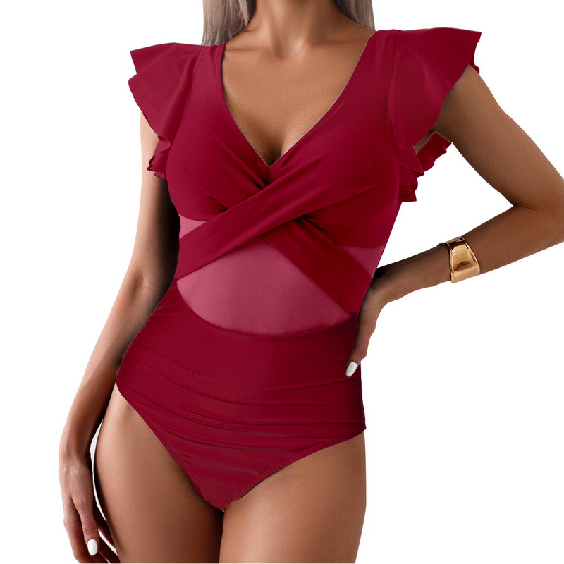2025 One-Piece Swimsuit for Women - European Quick-Dry Sports Bikini Swimwear_06