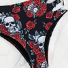 New Sexy Floral Skull Bikini Set - Tight-Fit Two-Piece Beach Swimsuit