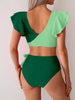 2025 High-Waisted Two-Piece Bikini - European Style Swimwear