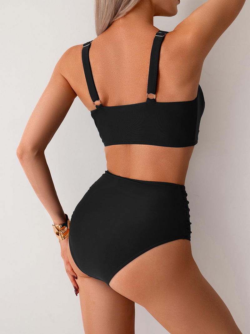 2025 High-Waisted Two-Piece Swimsuit - Sexy European Bikini Style
