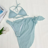Sexy Three-Piece Mesh Bikini Set - INS Style Beachwear for Women