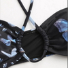 Sexy Butterfly Print Micro Bikini - Three-Point Women's Swimwear