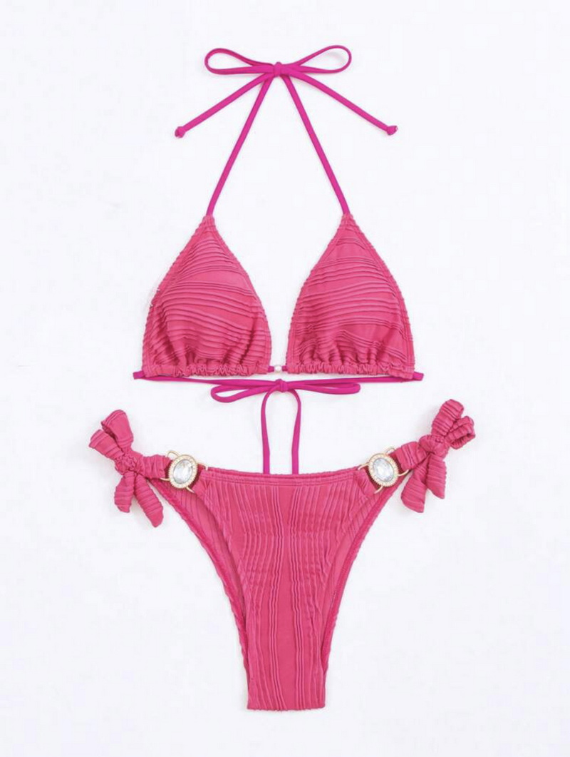 Sexy Solid Color Bikini - Atmospheric Women's Swimwear Hot Seller_11