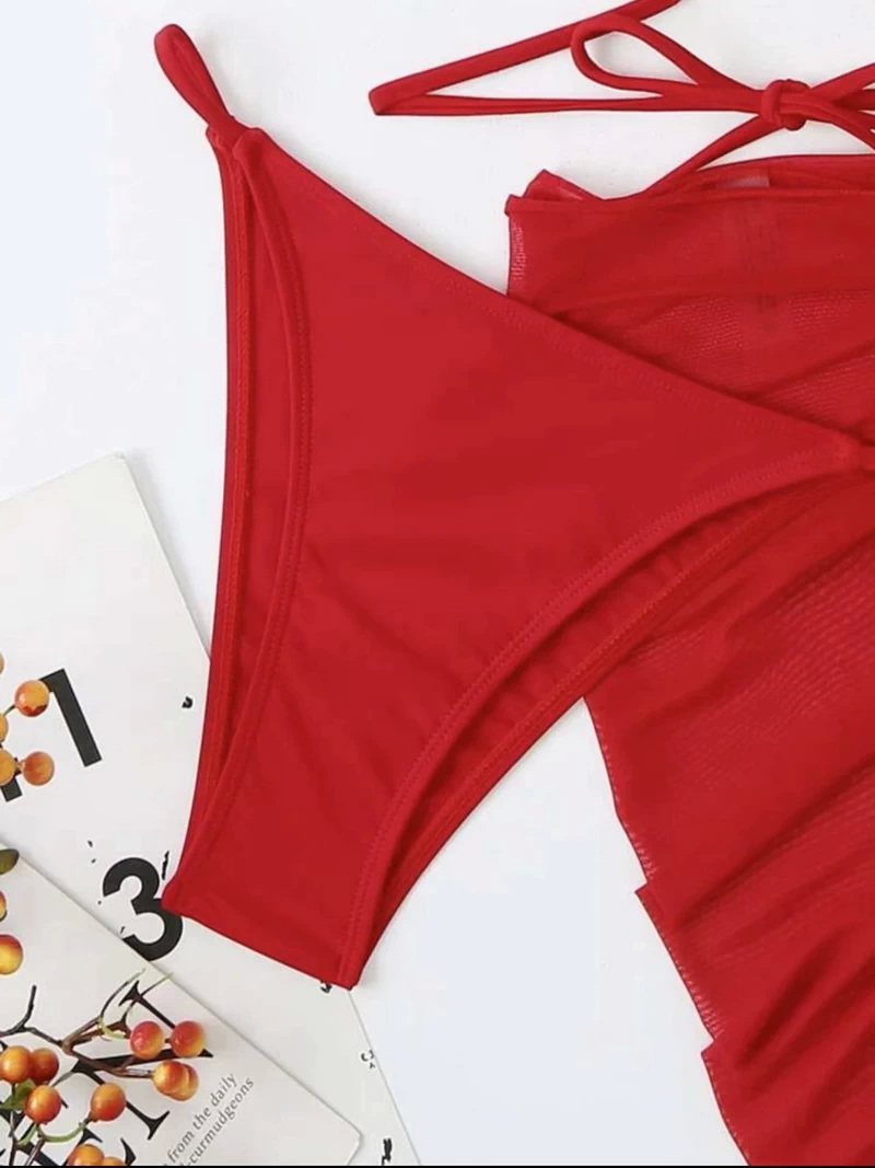 Sexy Three-Piece Mesh Gem Bikini Set - Hot Seller Women's Swimwear