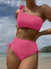 Sexy Solid Color Two-Piece Tie Bikini - Women's Beach Swimwear