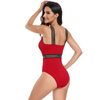 New European One-Piece Swimsuit for Women - Sports Quick-Dry Bikini with Webbing Straps