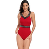 New European One-Piece Swimsuit for Women - Sports Quick-Dry Bikini with Webbing Straps