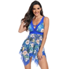 In Stock European Swimsuit for Women - Printed Skirt Plus Size Bikini Set