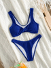 2025 New European Bikini With Sexy Ribbed Twist Front And High Slit Design